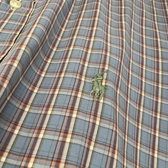 Polo Ralph Lauren Men's Shirt Large Sleeve Custom Fit Plaid Multicolor Pony - Picture 1 of 5